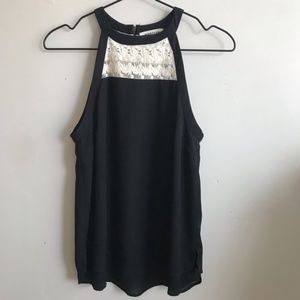 EUC Monteau Los Angeles Black Halter Top